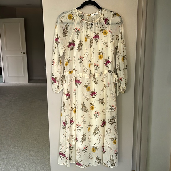 Uniqlo Maxi/Midi Floral & Cream Flowy Dress, Size XS - Picture 1 of 9